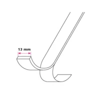 Glat indlæg 13/23 mm. - selvklæbende