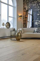 Timberman Wideplank - Eg Country, børstet hvid 