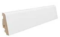 Hvidt fodpanel til parketgulv, 19 x 58 mm. (vandresistent)
