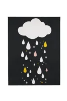 AW Mood Børnetæppe - Raindrops Black - RESTSALG