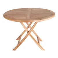 Oviedo rundt Ø 100 cm. Teak havebord