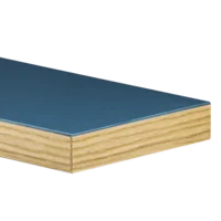 Horn linoleumsbordplade med træ forkant - 4179 Smokey Blue