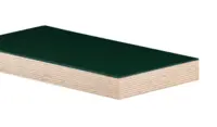 Horn linoleumsbordplade med træ forkant - 4174 Conifer